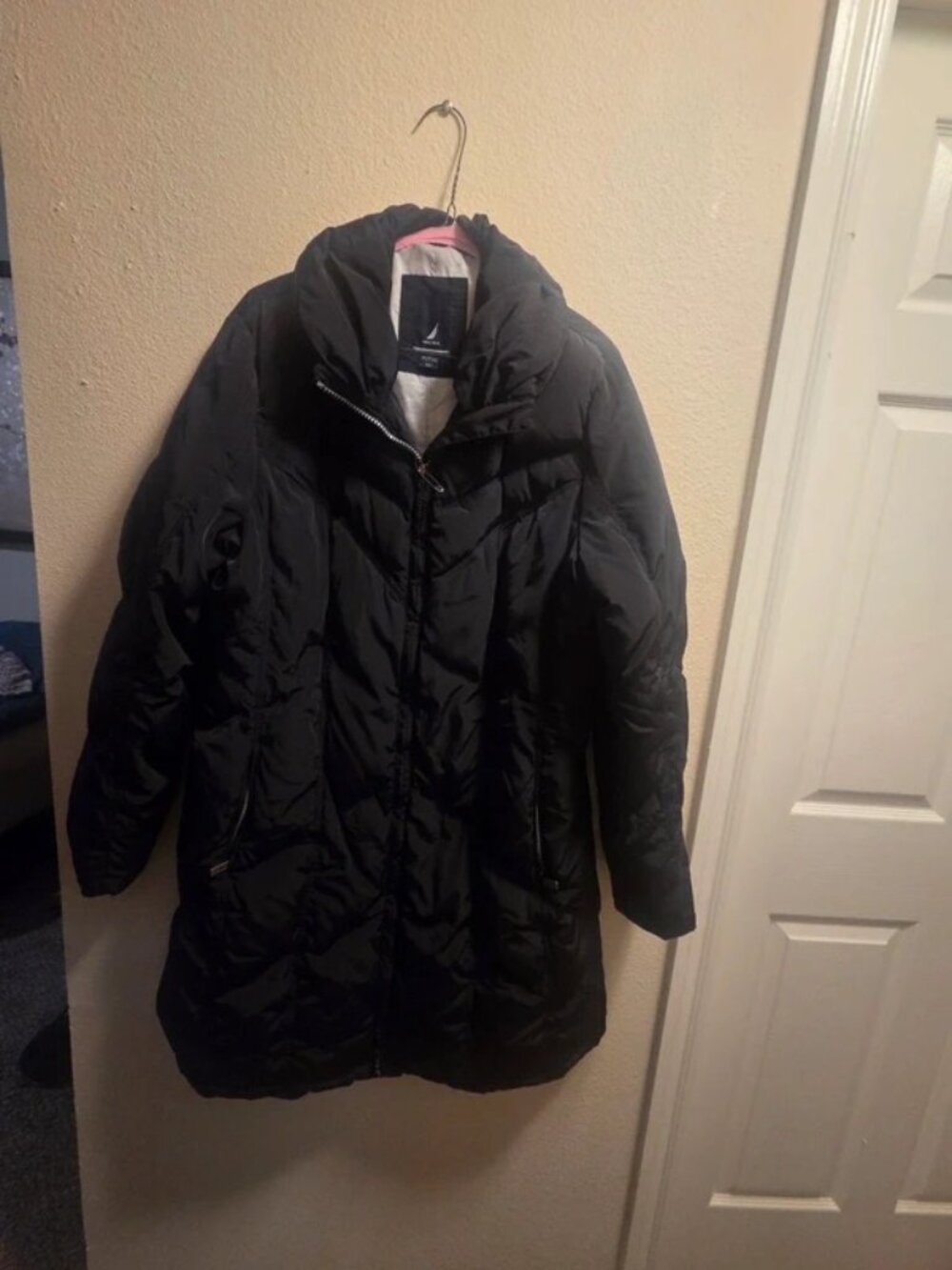 Nautica Women's Black Quilted Puffer Coat Size Large